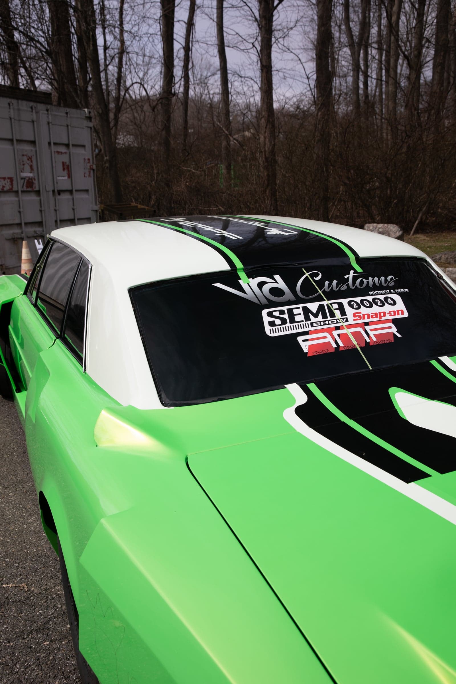 Metallic Screamin Green on Buick Skylark, one-ppf