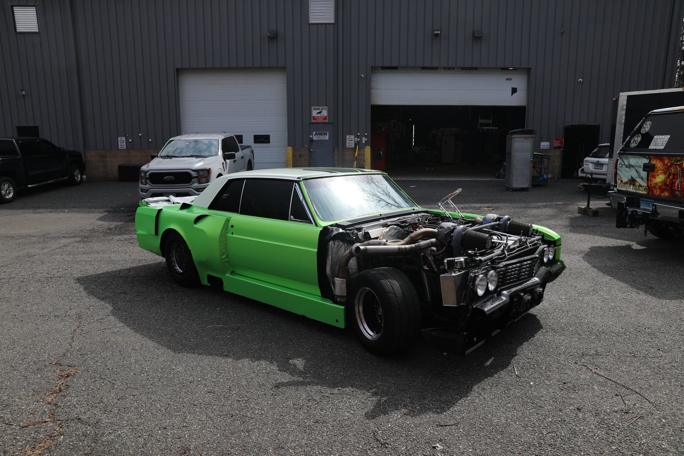 Metallic Screamin Green on Buick Skylark, one-ppf