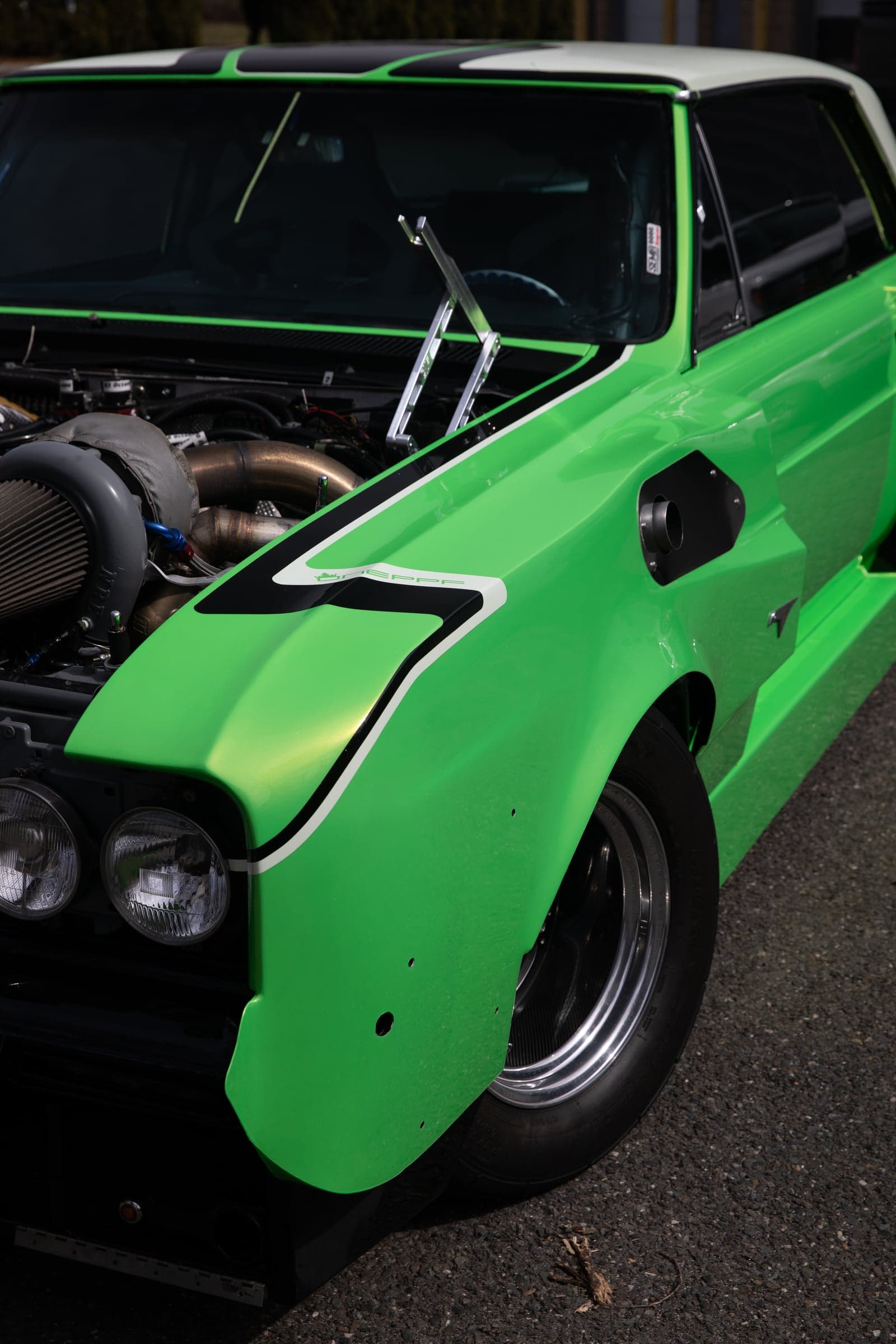 Metallic Screamin Green on Buick Skylark, one-ppf