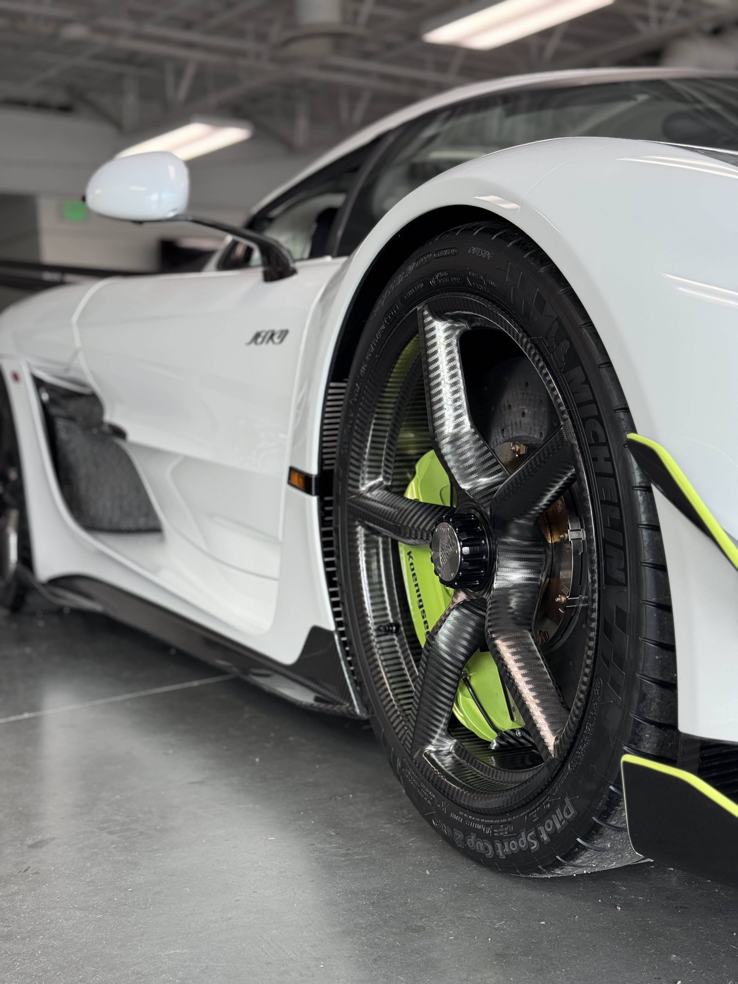 Fluorescent Yellow on Koenigsegg Jesko, Advanced Auto Glass