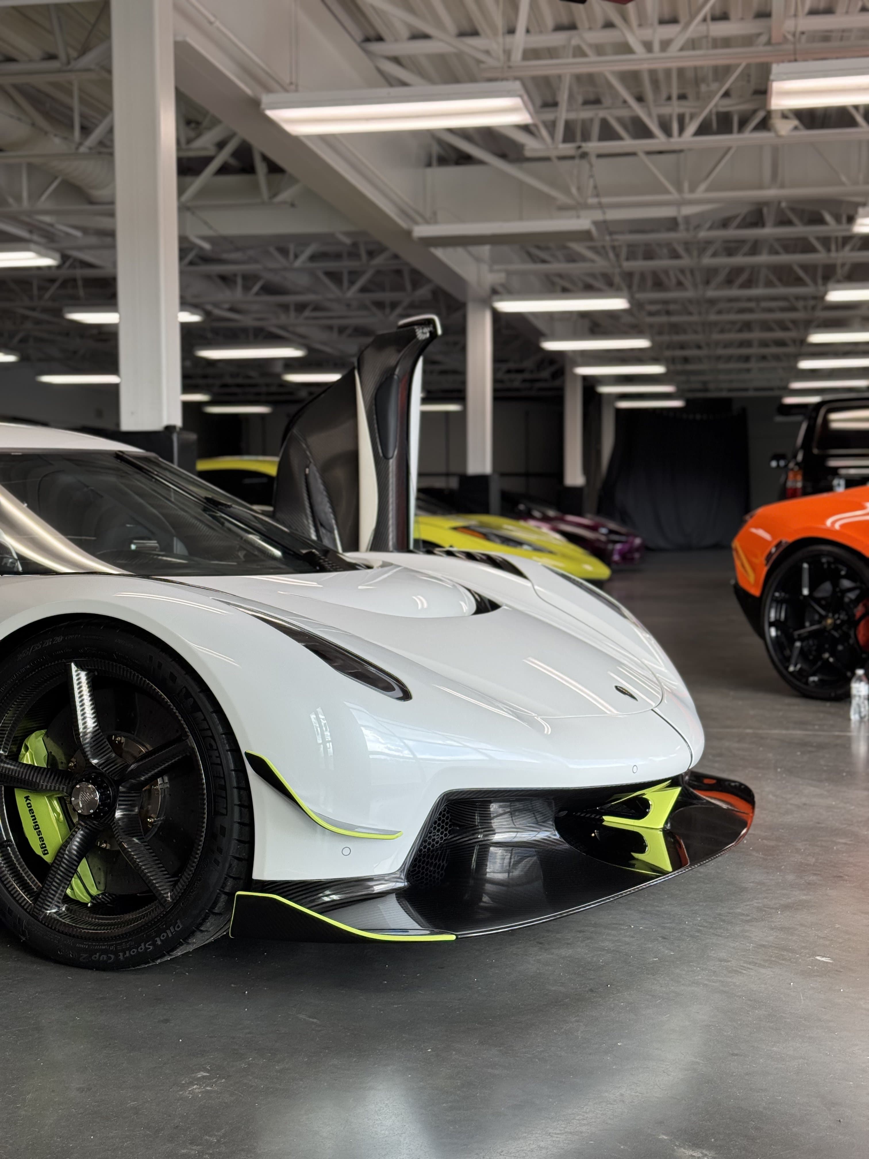 Fluorescent Yellow on Koenigsegg Jesko, Advanced Auto Glass