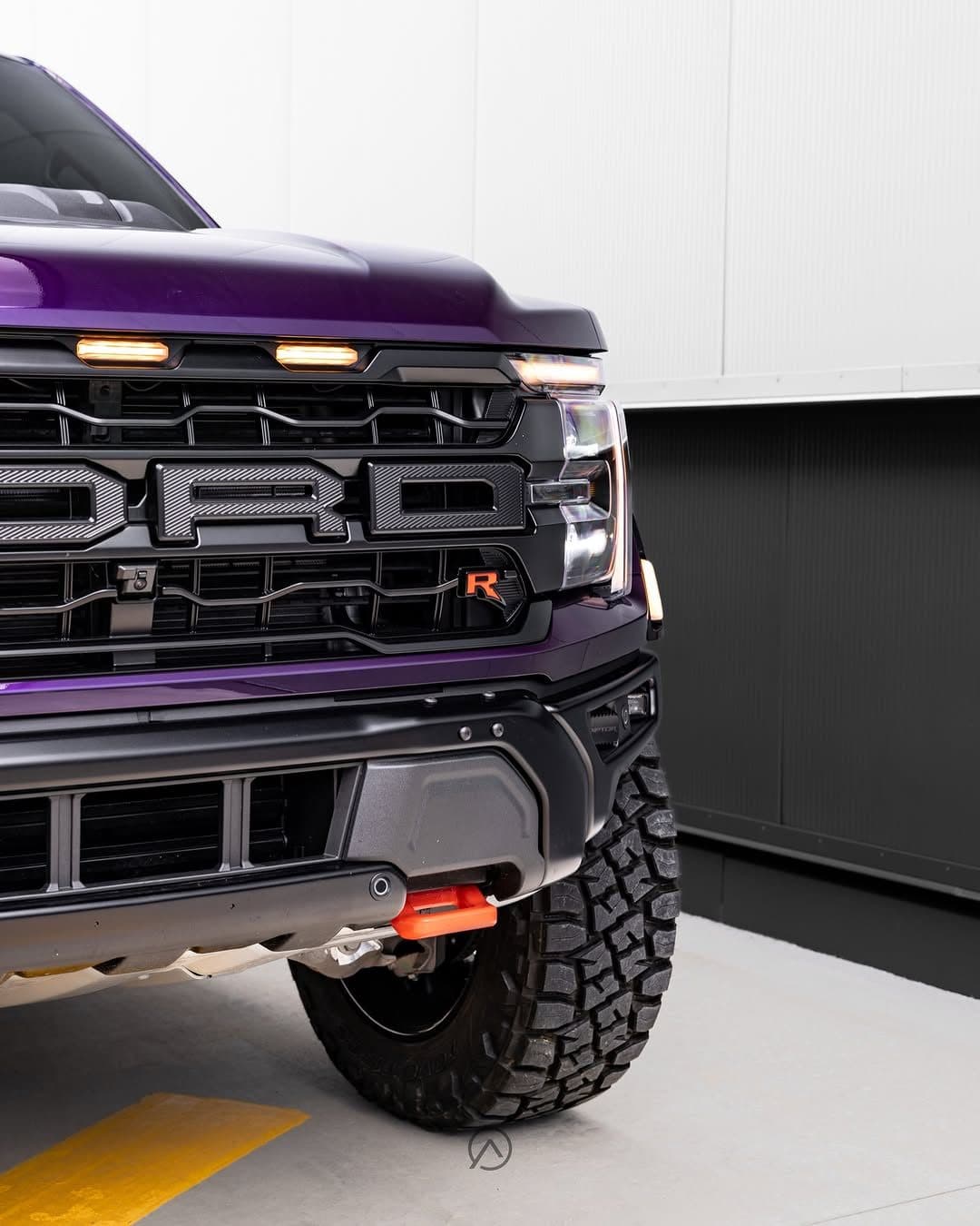 Nightshade Purple on Ford F-150 Raptor R, Advanced Auto Glass