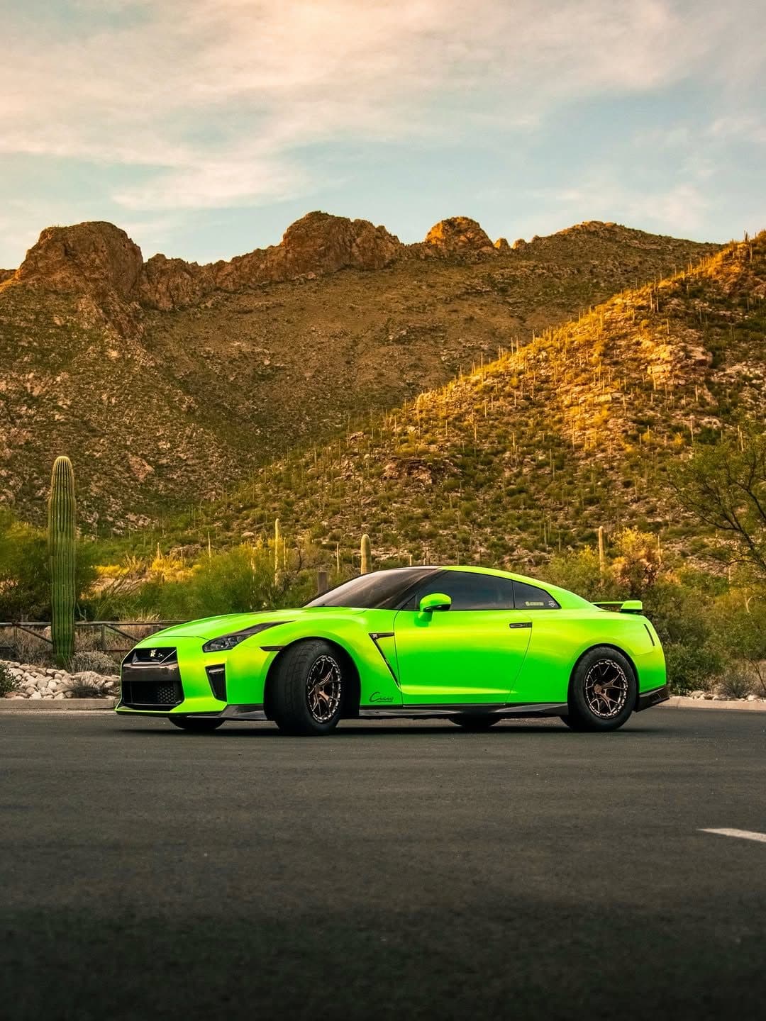 Metallic Screamin Green on Nissan GT-R, Clear Choice Designs