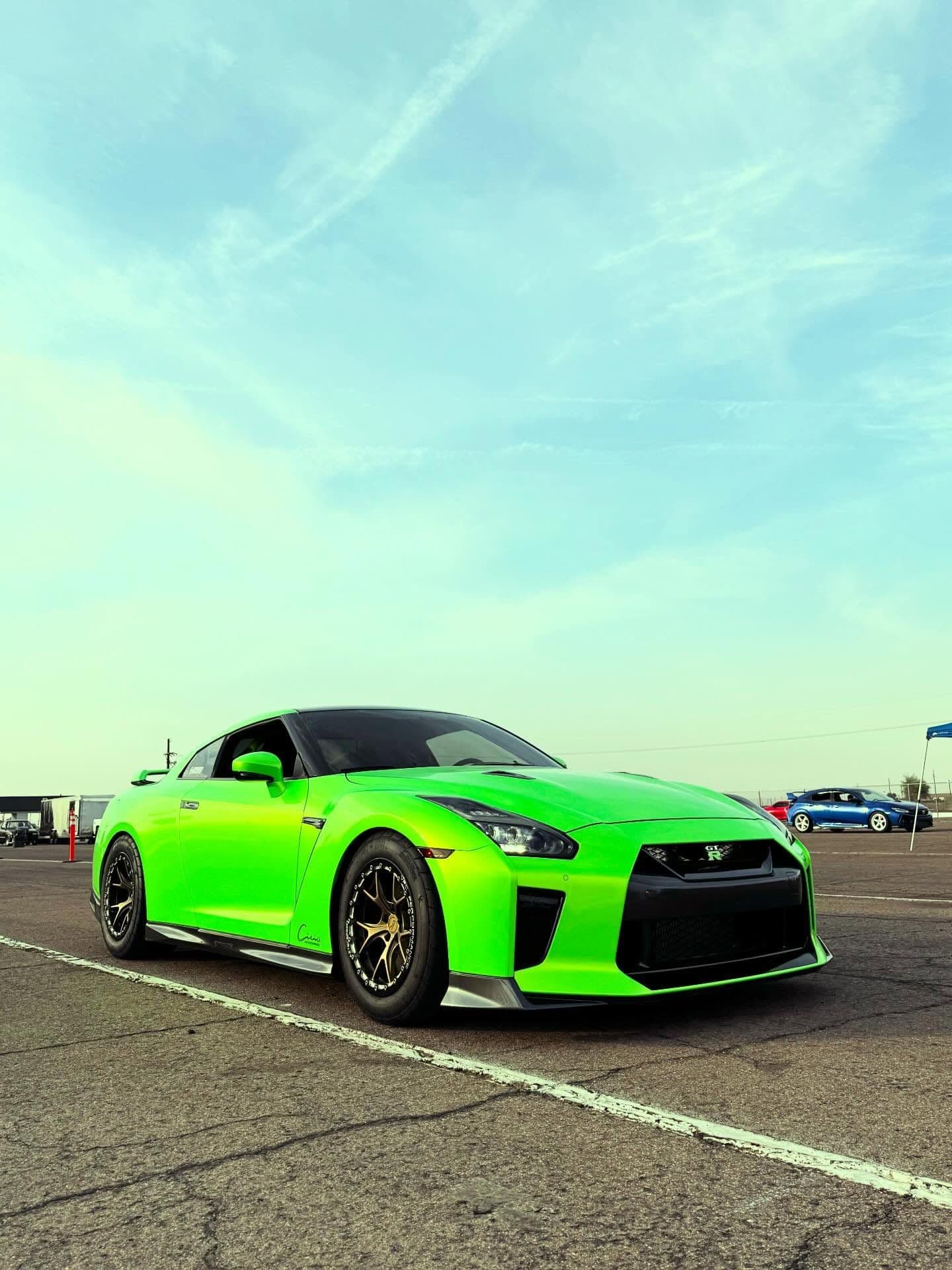 Metallic Screamin Green on Nissan GT-R, CCD Auto Design