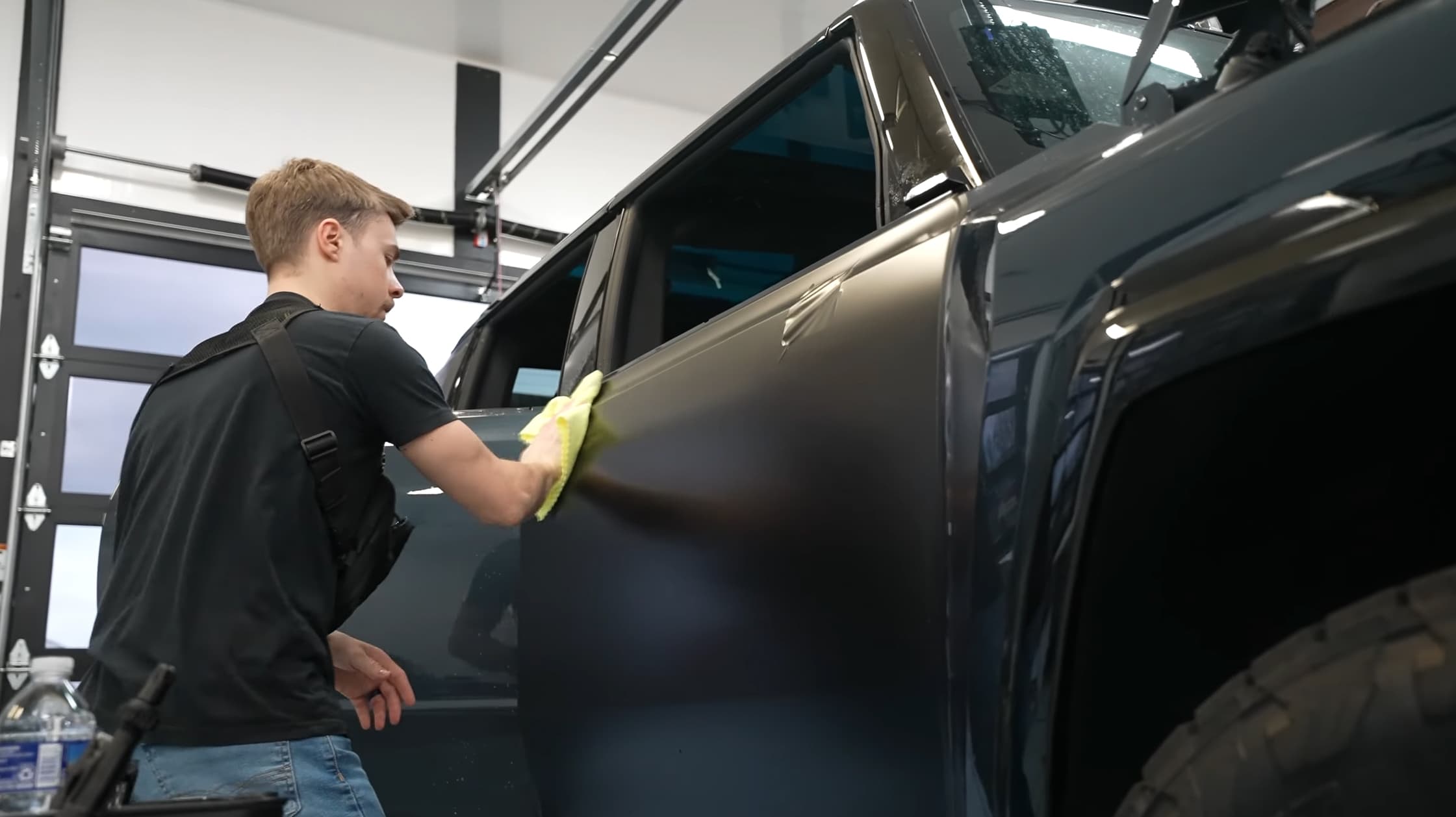 Satin Perfect Black on GMC Hummer EV, Detail Driven