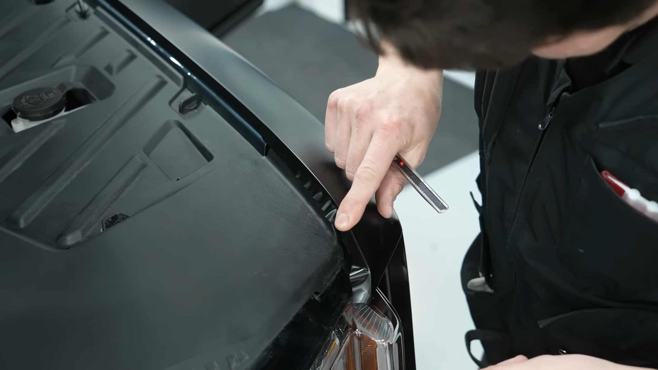 Satin Perfect Black on GMC Hummer EV, Detail Driven