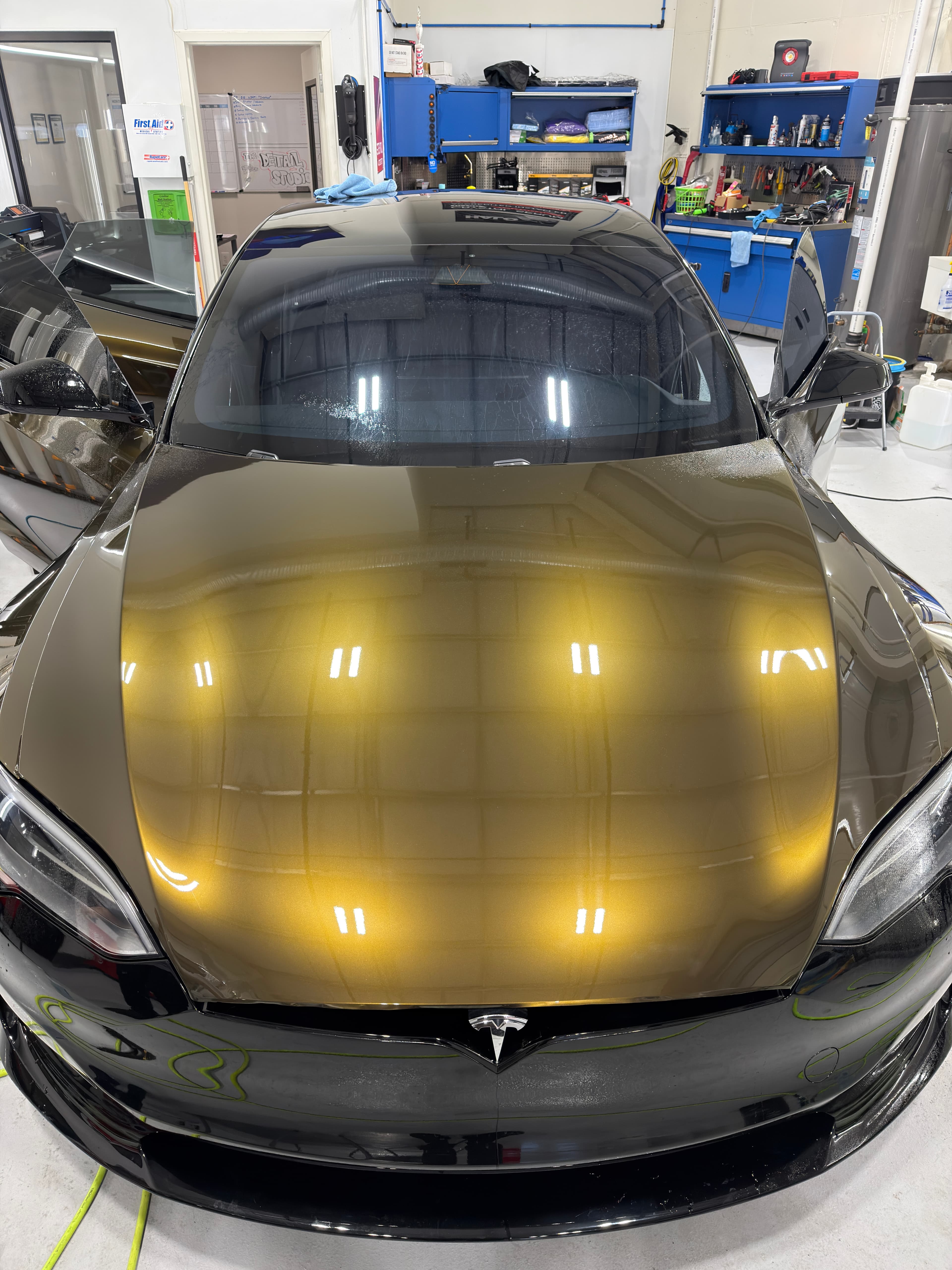 Liquid Tungsten Black Gold on Tesla Model S, Essential Auto Styling