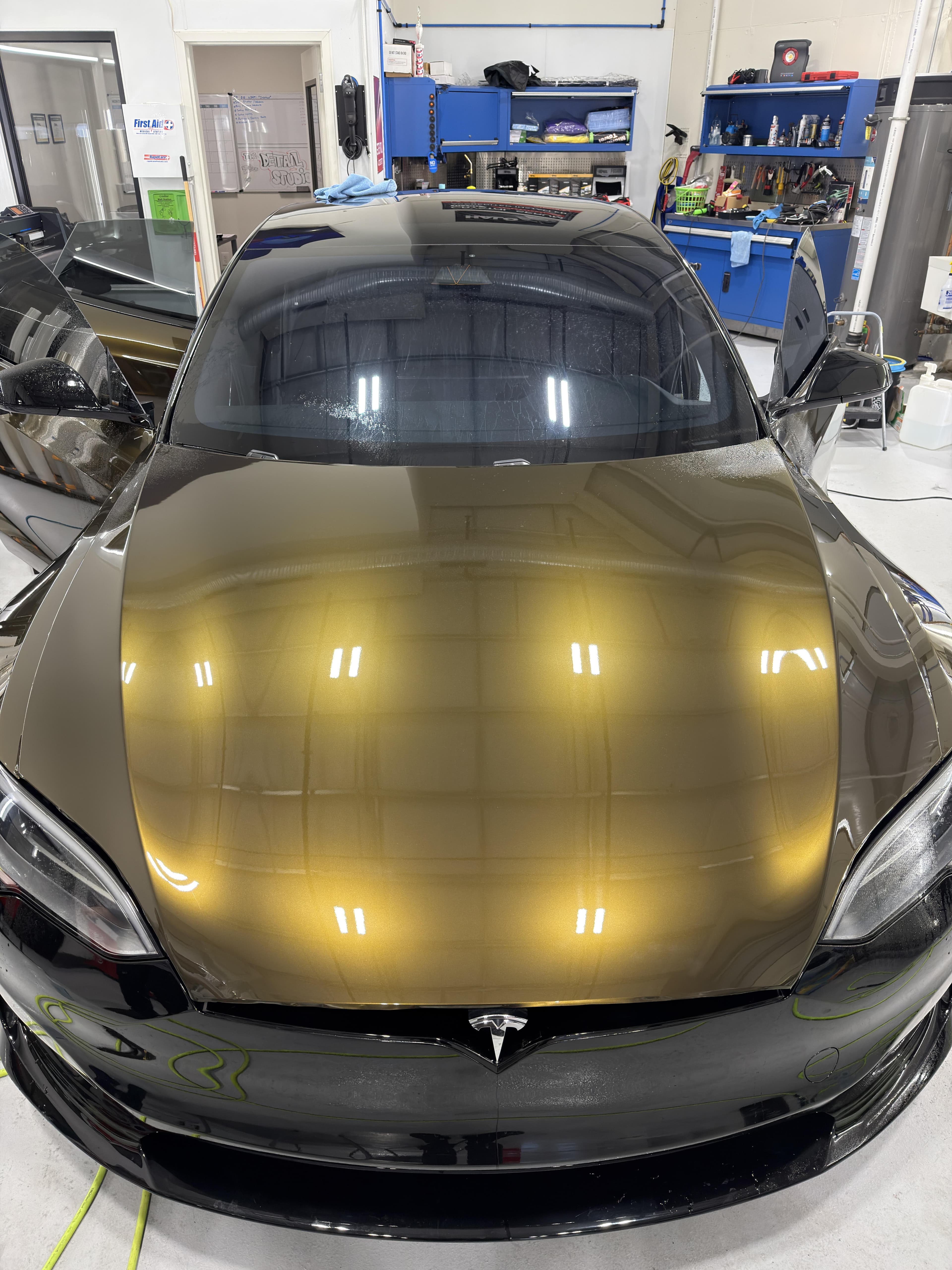 Liquid Tungsten Black Gold on Tesla Model S, Essential Auto Styling