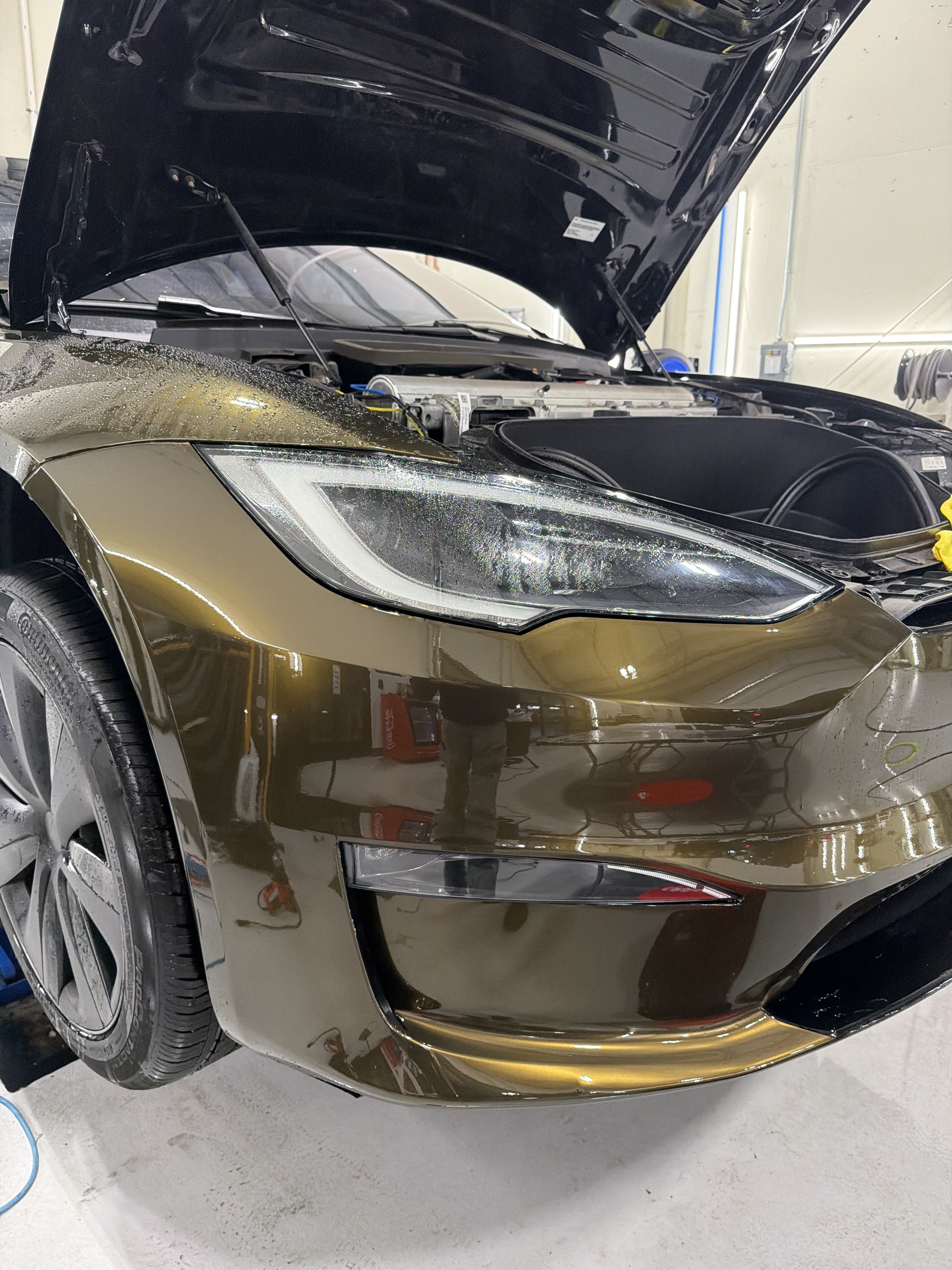 Liquid Tungsten Black Gold on Tesla Model S, Essential Auto Styling