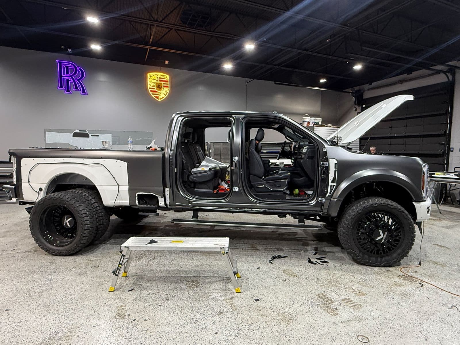Satin Dark Gray Metallic V2 on Ford F-450, Exotic Solutions