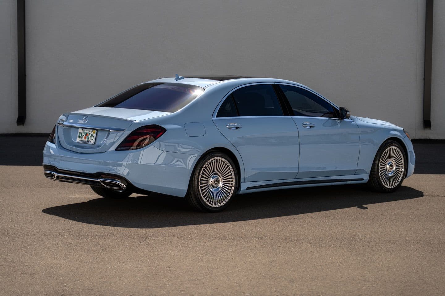 China Blue on Mercedes-Benz S-Class, Sage Auto Studios