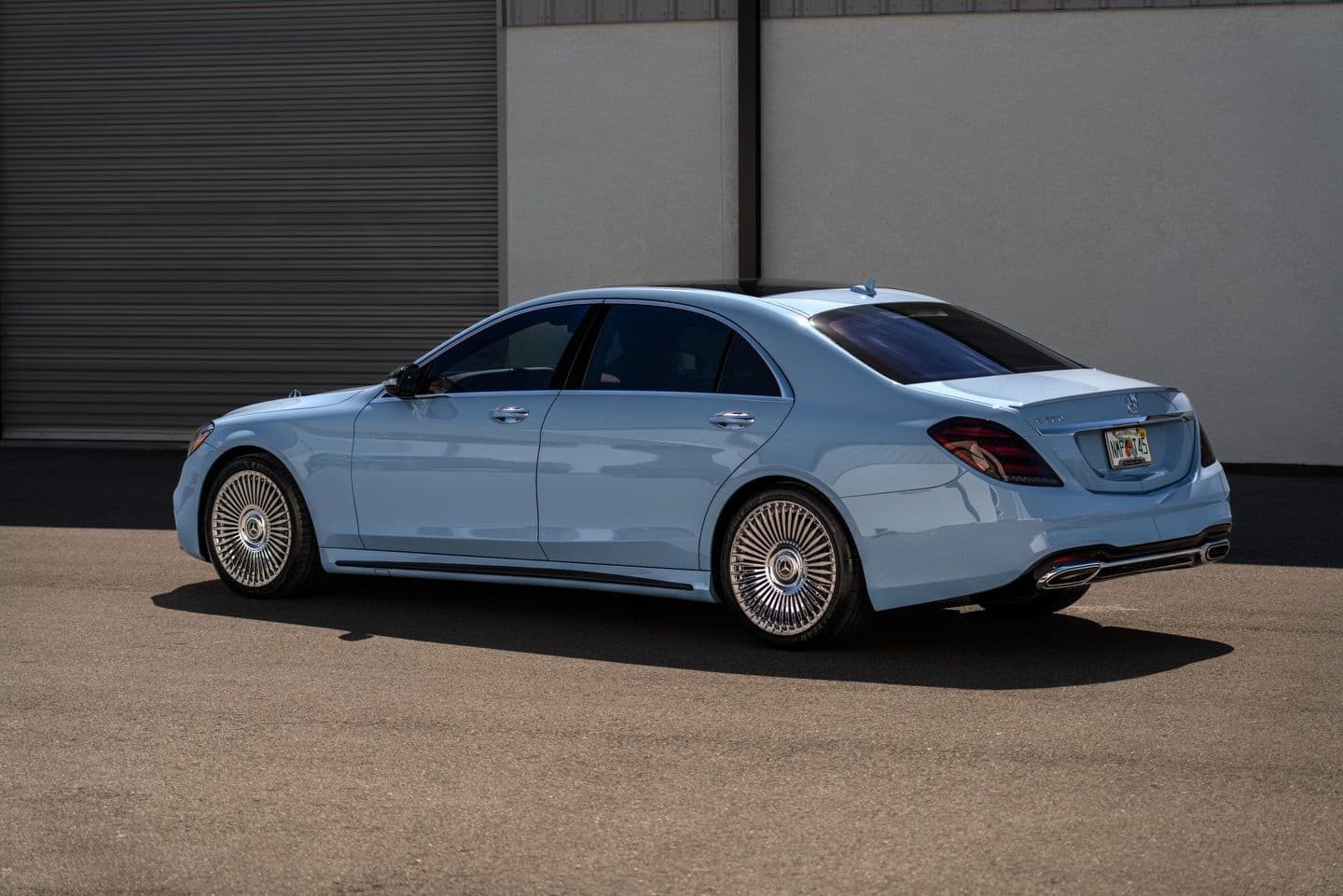 China Blue on Mercedes-Benz S-Class, Sage Auto Studios
