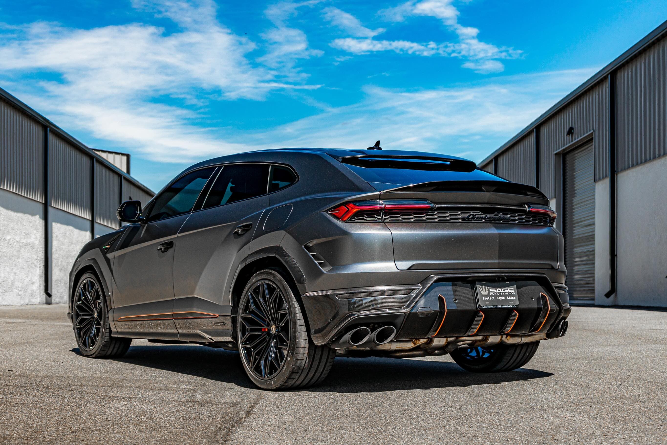 Satin Dark Gray Metallic on Lamborghini Urus
