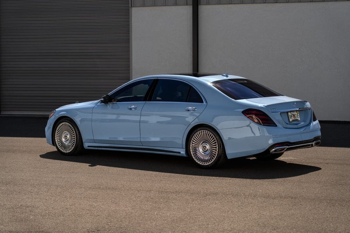 China Blue on Mercedes S-Class