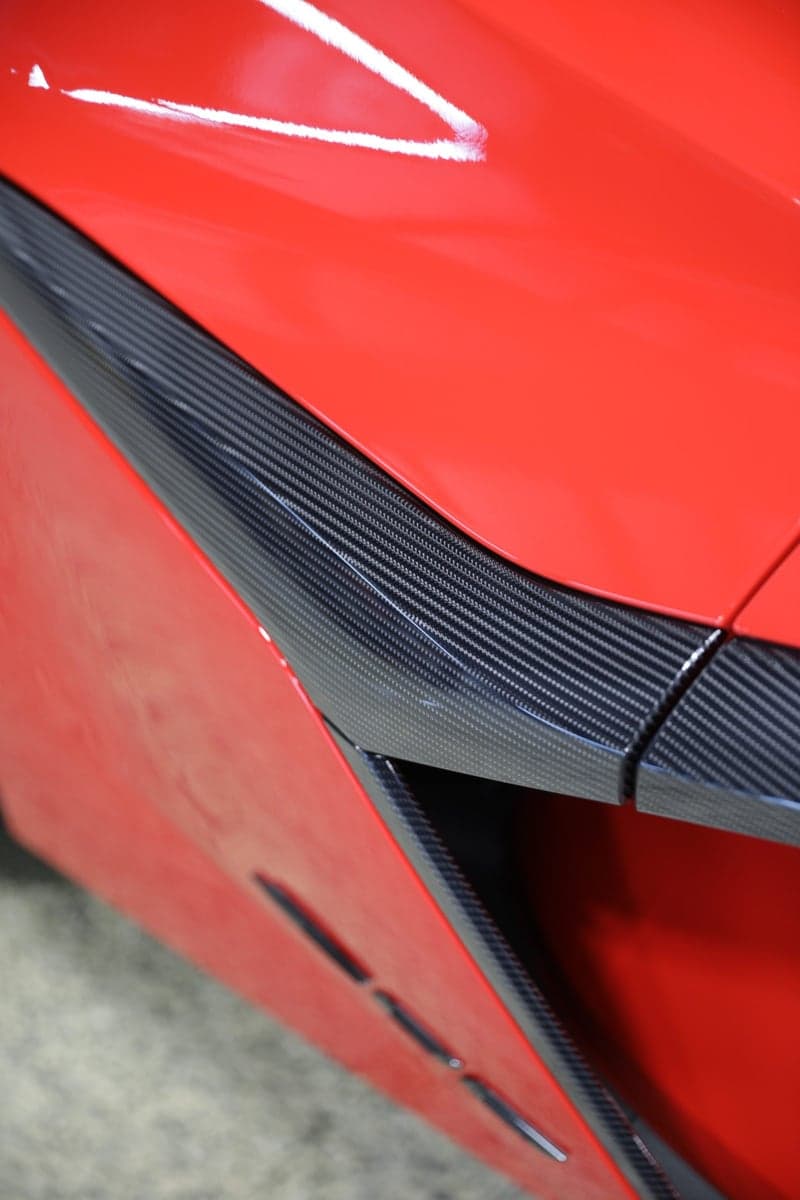 Gloss Carbon Fiber on a Chevrolet Corvette C8