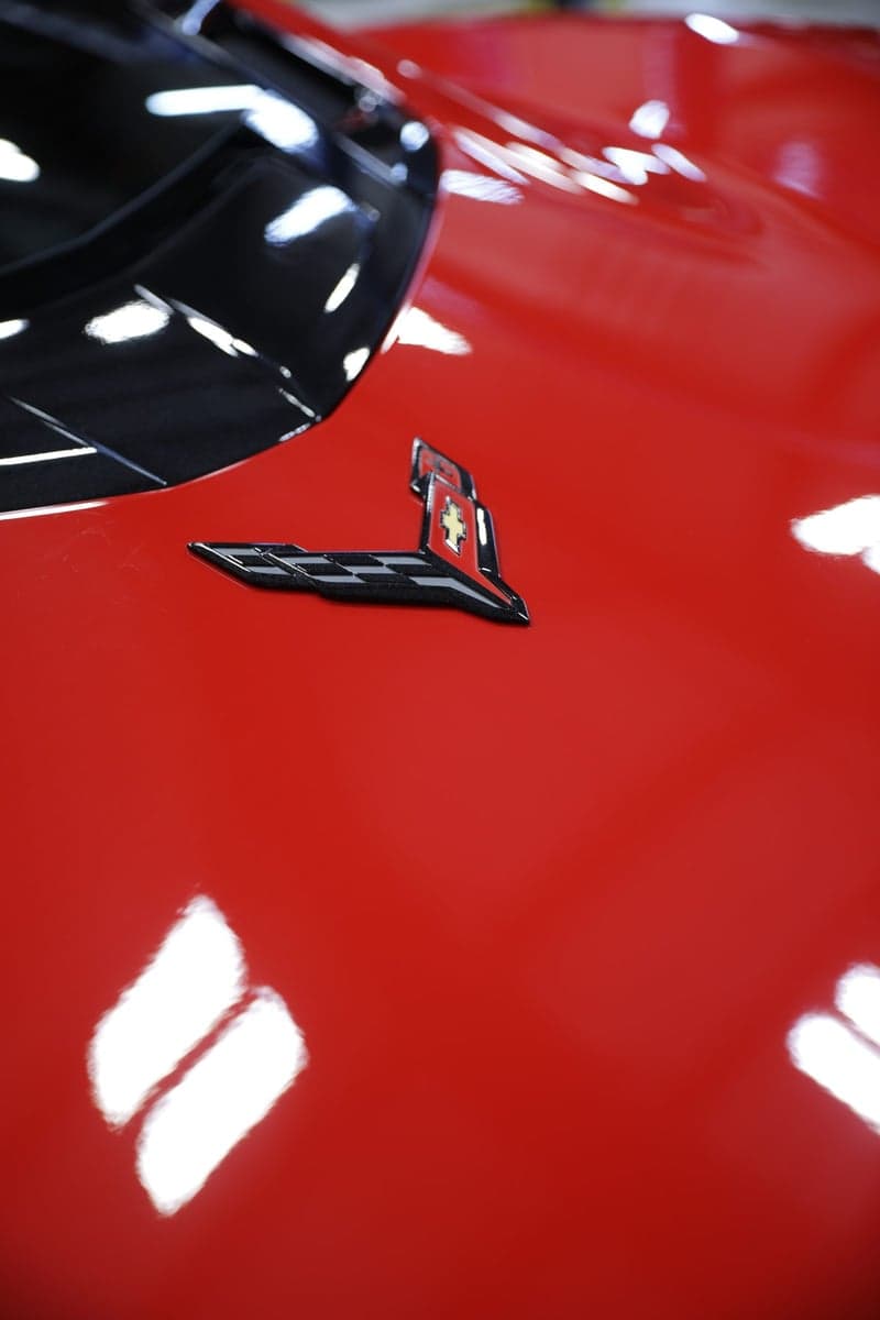 Gloss Carbon Fiber on a Chevrolet Corvette C8