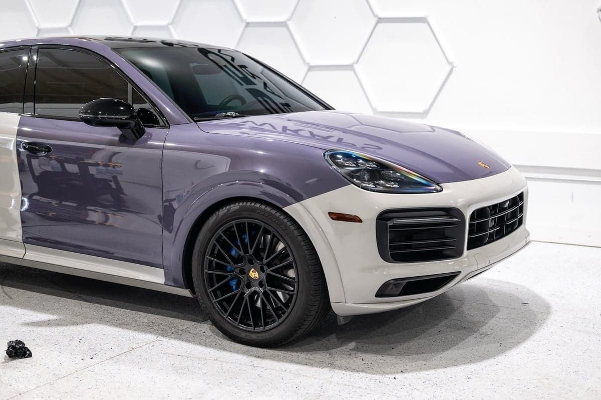 Purple Ash on a Porsche Cayenne
