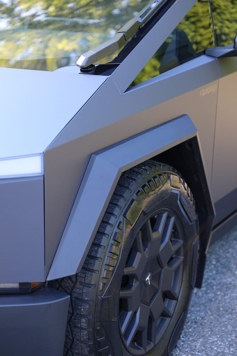 Satin Blue Steel on a Tesla Cybertruck