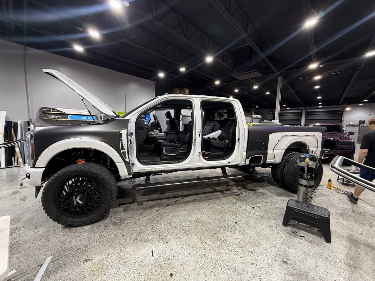 Satin Dark Gray Metallic on a Ford