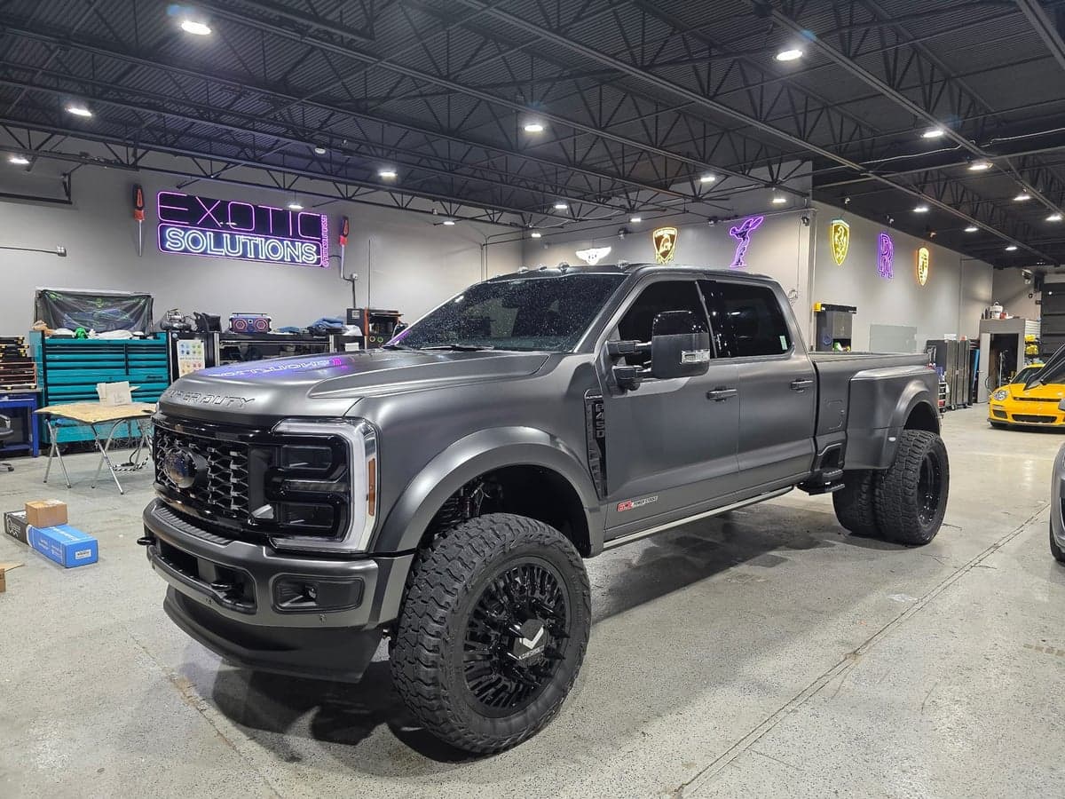Satin Dark Gray Metallic on a Ford