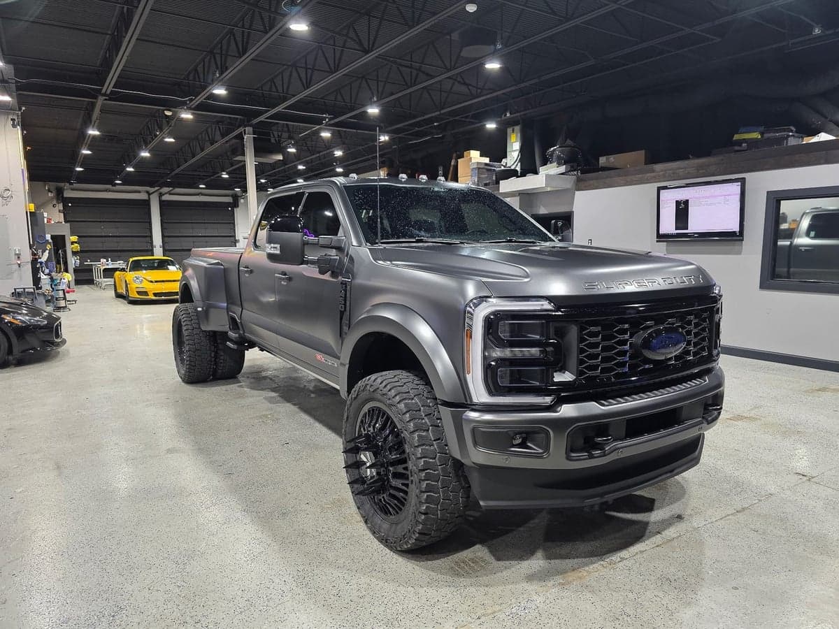 Satin Dark Gray Metallic on a Ford