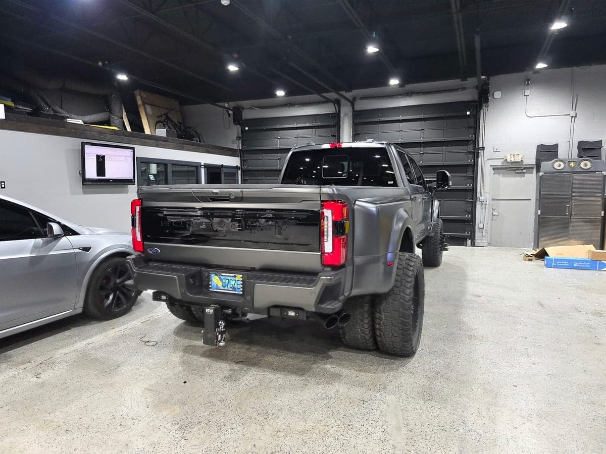 Satin Dark Gray Metallic on a Ford