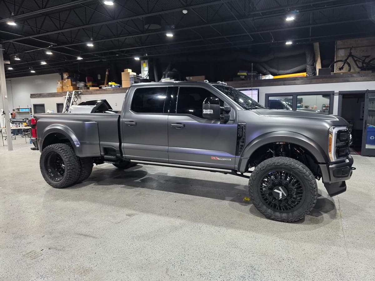 Satin Dark Gray Metallic on a Ford