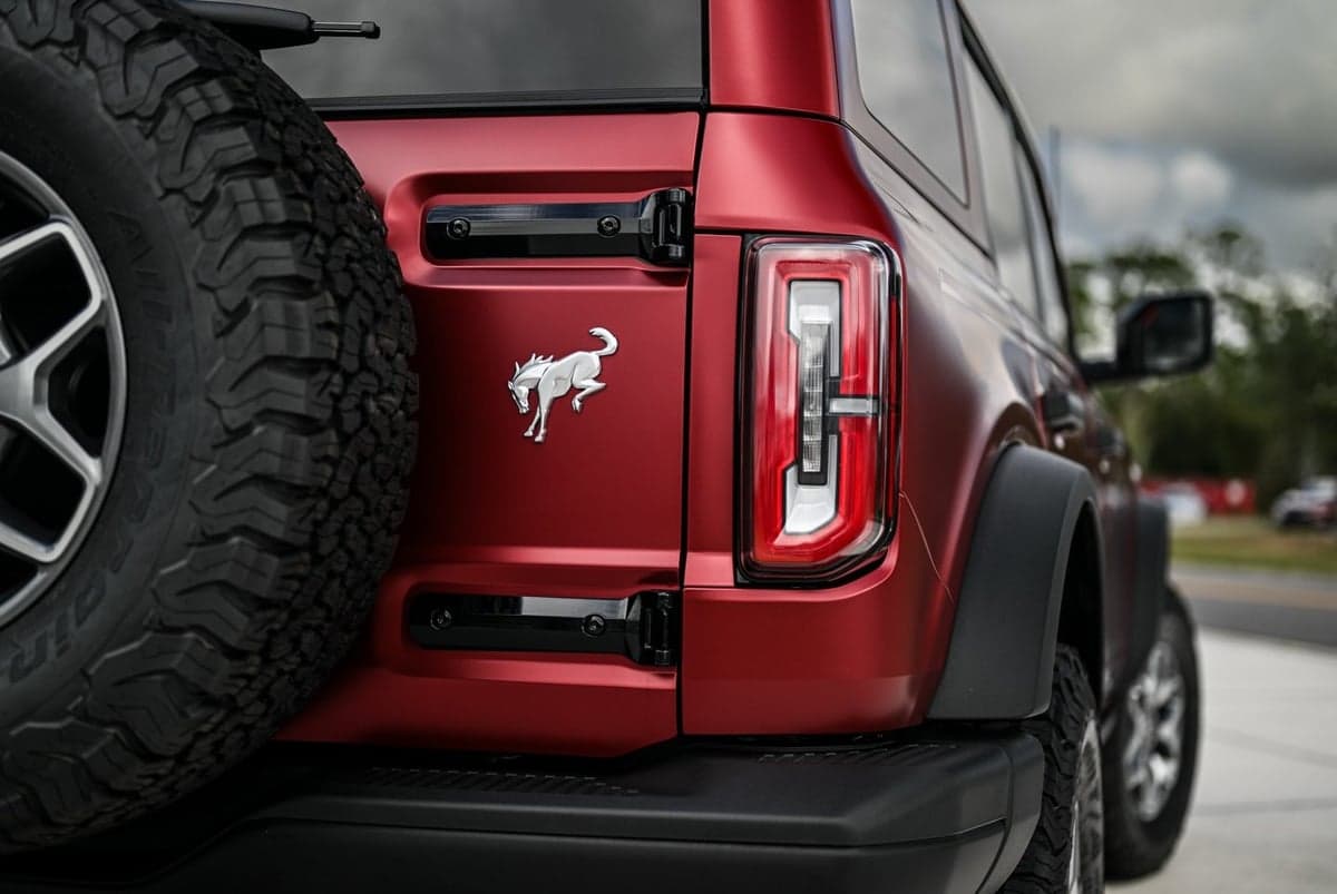 Satin Metallic Ruby Red on a Ford