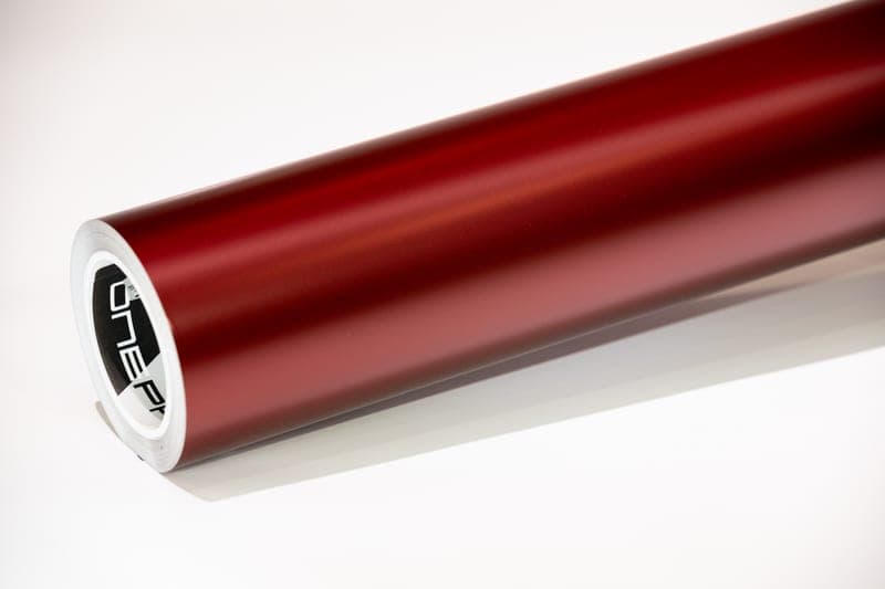 Satin Metallic Ruby Red roll photo